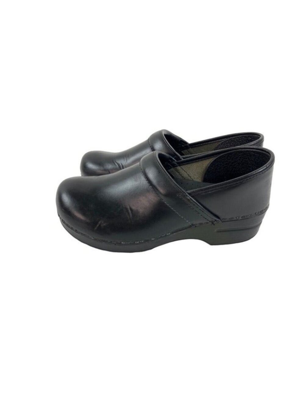 -Dansko Black Leather Comfort Clog Shoe Womens EU 40 Professional Nurse Medical